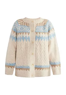 Jalene Damski sweter z dzianiny z guzikami 15425018-JA03, beżowo-brązowy, niebieski, M/L, beżowy, brązowy, niebieski, M-L - Swetry damskie - miniaturka - grafika 1
