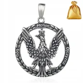 Wisiorki - Srebrna Męska Patriotyczna Zawieszka Wisiorek Orzeł Srebro 925 Na Prezent - miniaturka - grafika 1