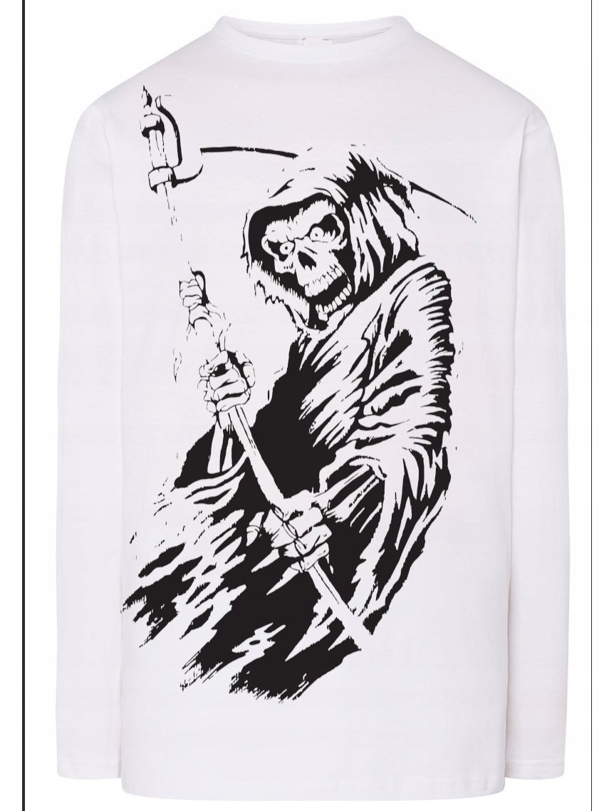 Longsleeve męski nadruk śmierć Rozm.4XL