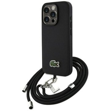 Etui Lacoste Iconic Petit Pique Crossbody Cord do iPhone 15 Pro Max czarny