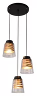 Lampy sufitowe - Candellux Lampa wisząca talerz czarno-złota szklana 3x60W Fresno 33-78988 33-78988 - miniaturka - grafika 1