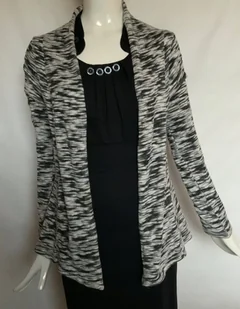 CZARNA NARZUTKA POGRZEB ŻAŁOBA SWETER PLUS SIZE XL OKAZJA - Swetry damskie - miniaturka - grafika 1