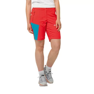 Spodnie sportowe damskie - Krótkie spodenki damskie Jack Wolfskin GLASTAL SHORTS W tango orange - 36 - grafika 1