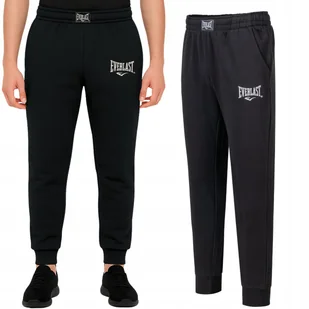EVERLAST Spodnie Męskie Dresowe Bawełniane Dresy Sportowe Logo rozmiar L - Dresy męskie - miniaturka - grafika 1