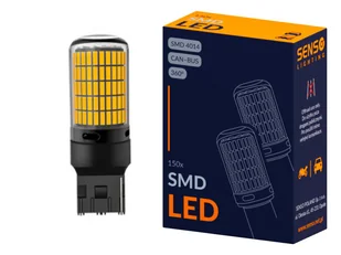 ŻARÓWKA SENSO LED WY21W 150xSMD 4014 CANBUS POMARAŃCZOWA - Żarówki samochodowe - miniaturka - grafika 1