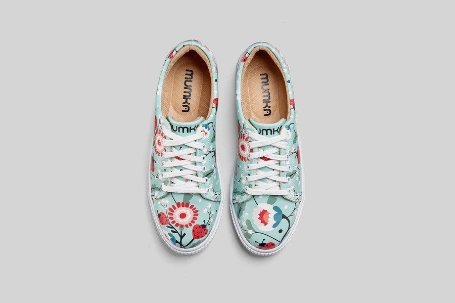 Mumka Shoes Sneakersy wegańskie Kwiaty i Biedronki Mumka-36
