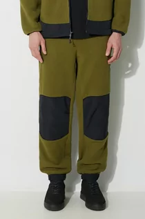 Spodnie męskie - The North Face spodnie dresowe M Fleeski Y2K Pant kolor zielony wzorzyste NF0A879MPIB1 - grafika 1