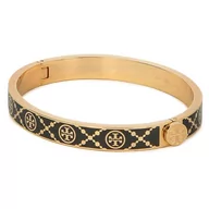 Bransoletki - Bransoletka Tory Burch T Monogram Hinge Bracelet 150568 Tory Gold / Black 720 - miniaturka - grafika 1