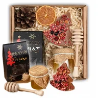 Herbata - Zestaw Herbata Prezent Na Święta Mikołajki Upominek Miód Czekolada Box - miniaturka - grafika 1