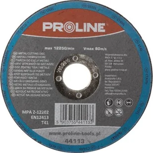 Proline Tarcza płaska do cięcia metalu T41 115x1.0x22 mm A60S 44110 PX44110 - Materiały ścierne - miniaturka - grafika 1