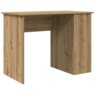 Biurka - vidaXL Biurko, dąb artisan, 100x55x75 cm, materiał drewnopochodny - miniaturka - grafika 1