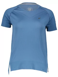 Koszulki sportowe damskie - asics Koszulka sportowa "Seamless" w kolorze niebieskim - grafika 1