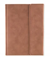 Planery - Notes książkowy zapinany Nubuk BRĄZOWY A5 - miniaturka - grafika 1