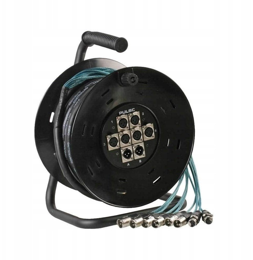 Pulse PLS00406 8-kanałowy kabel wielożyłowy 6/2 XLR stage box z bębnem 15m