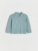 Bluzki dla niemowląt - Reserved - Bawełniana koszulka longsleeve - jasnoniebieski - miniaturka - grafika 1
