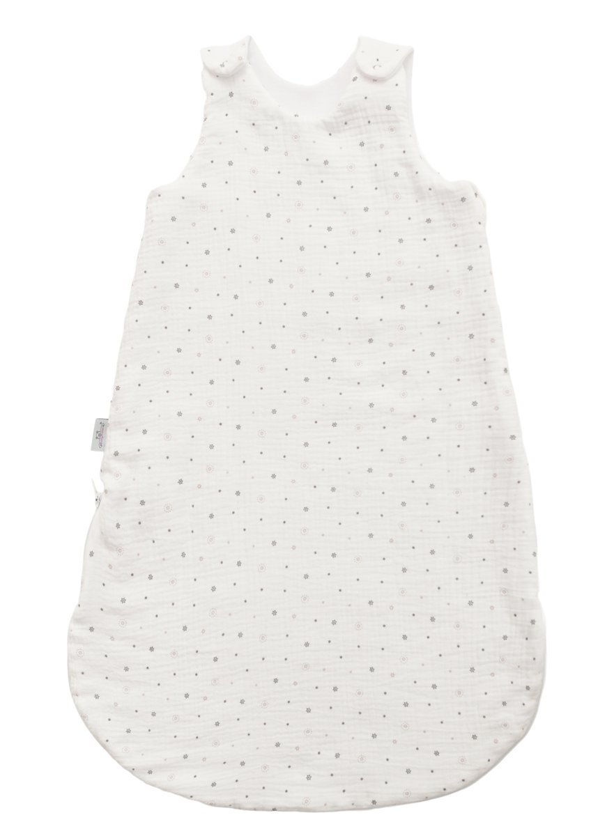 Śpiworek dziecięcy Muslin Sleep 80 cm biały gwiazdki BabyMatex