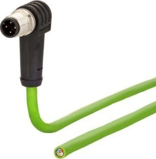 Metz Kabel połączeniowy METZ CONNECT wtyk M12 4-biegunowy kodowany D, kątowy, 1 m