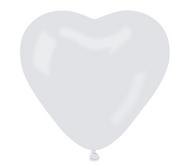 Balony i akcesoria - GMR Baloniki białe serca - 29 cm - 50 szt. CR/01/50 - miniaturka - grafika 1