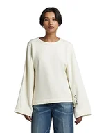 Swetry damskie - G-STAR RAW Damski sweter z regulowanym rękawem Cropped sw Sweater, biały (Papyrus D165-D113), M - miniaturka - grafika 1