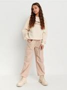 Spodnie i spodenki dla dziewczynek - Sinsay - Spodnie - brązowy - miniaturka - grafika 1