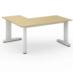 B2B Partner Biurko Flexible L 1600 x 1400 mm, brzoza 468132 - Biurka - miniaturka - grafika 1