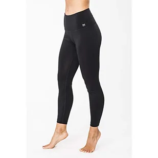 super.natural super.natural Długie damskie spodnie funkcyjne, z wełny merynosów, W SUPER TIGHTS PRINTED czarny Jet Black L SNW012930 - Spodnie damskie - miniaturka - grafika 1