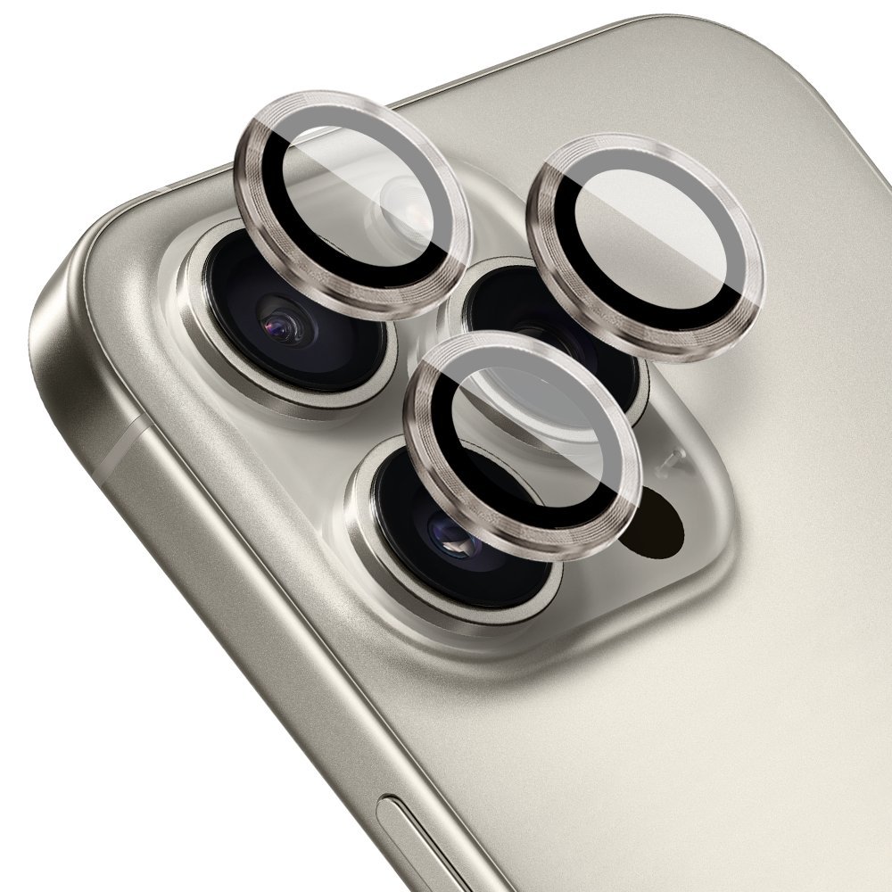 Osłona aparatu, szkło 9H do iPhone 16 Pro, 1 zestaw, tytanowa
