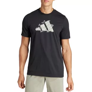 Koszulka adidas Aeroready Tennis Logo Slam Graphic IS2419 - czarna - Adidas - Koszulki sportowe męskie - miniaturka - grafika 1