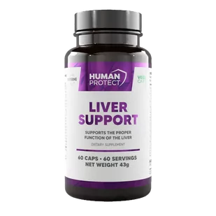 Human Protect Liver Support 60kaps. Wsparcie Wątroby - Witaminy i minerały - miniaturka - grafika 1
