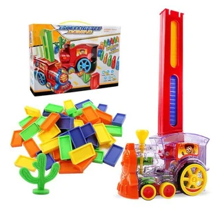 Lokomotywa domino pociąg układanka klocki 2A - Klocki - miniaturka - grafika 6