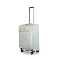 Walizki - Stratic Light + walizka z miękką obudową, walizka podróżna na kółkach, bagaż podręczny, zamek TSA, 4 kółka, możliwość rozszerzenia, miętowy, 67 cm, M - miniaturka - grafika 1