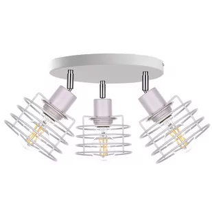 KET Loftowa LAMPA sufitowa druciana OPRAWA regulowane reflektorki białe KET318 - Lampy sufitowe - miniaturka - grafika 1