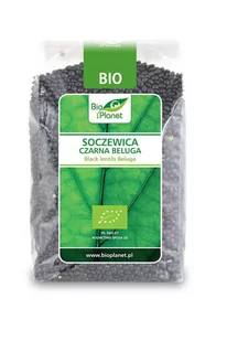 BIO PLANET Soczewica czarna beluga BIO 400g - Ziarna i nasiona roślin strączkowych - miniaturka - grafika 1