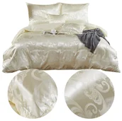 Pościel - Pościel 220 x 200 5cz Atłasowa Haftowana AT008 - miniaturka - grafika 1