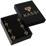 Kolczyki - złote kolczyki Diament stal chirurgiczna stali pozłacane + pudełko - miniaturka - grafika 1