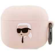 Akcesoria do słuchawek - Karl Lagerfeld etui do Airpods 3 KLA3RUNIKP białe 3D Silicone NFT Karl - miniaturka - grafika 1