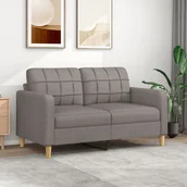 Sofy i kanapy - vidaXL Sofa 2-osobowa, kolor taupe, 140 cm, tapicerowana tkaniną - miniaturka - grafika 1