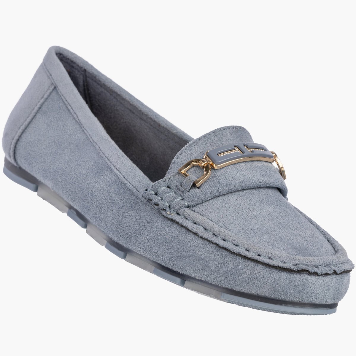 Mokasyny Damskie Buty Wsuwane Półbuty Lekkie Skórzana Wkładka Niebieskie Niebieski 40