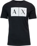 Koszulki męskie - ARMANI EXCHANGE T-shirt męski bawełna czarny GR36487 - Rozmiar: XXL - miniaturka - grafika 1