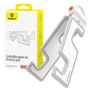 Pozostałe akcesoria do telefonów - Baseus Składany uchwyt na telefon biały - miniaturka - grafika 1