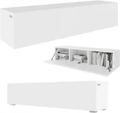 Szafki RTV - Szafka pod telewizor Kira 140 cm szafka Rtv Wisząca Lub Stojąca biały mat - miniaturka - grafika 1