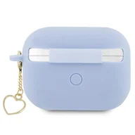Akcesoria do słuchawek - Guess GUAP2LSCHSB AirPods Pro 2 cover niebieski/blue Silicone Charm Heart Collection - miniaturka - grafika 1