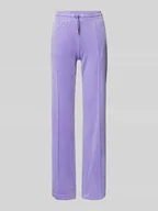 Spodnie damskie - Spodnie typu track pants o kroju regular fit z przeszytym kantem model ‘TINA’ - miniaturka - grafika 1