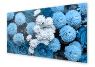Dekoracje domu - Panel kuchenny HOMEPRINT Błękitno białe kwiaty 100x50 cm - miniaturka - grafika 1