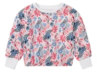 Swetry dla dziewczynek - lupilu® Bluza dresowa dziewczęca z bawełną (98/104, Biały) - miniaturka - grafika 1