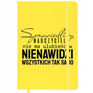 Notesy i bloczki - NOTES Z GUMKĄ Żółty 96 Stron Dla Nauczyciela SPRAWIEDLIWY NAUCZYCIEL Wzory - miniaturka - grafika 1