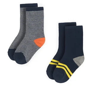 Zestaw 2 par wysokich skarpet dziecięcych Action Boy 8KB-004-AW23 (2-pack) Granatowy - Skarpetki dla dzieci - miniaturka - grafika 1