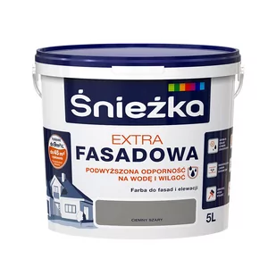 Śnieżka Extra Fasadowa Farba do fasad i elewacji ciemny szary 5 L - Farby wewnętrzne - miniaturka - grafika 1