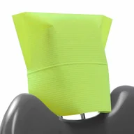 Kosmetyczne akcesoria jednorazowe - Pokrowiec na zagłówek stomatologiczny 32cm x 28cm limonkowy podfoliowany 54g DentixPro 50szt - miniaturka - grafika 1