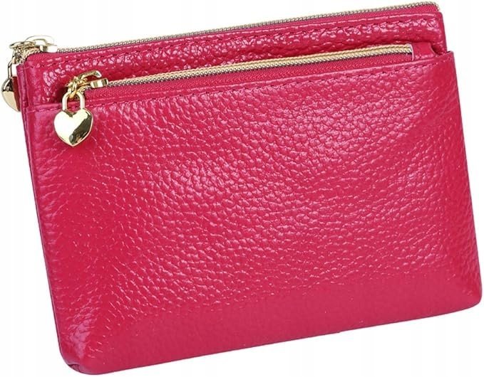 Damska skórzana portmonetka na pieniądze, monety, kieszonkowy